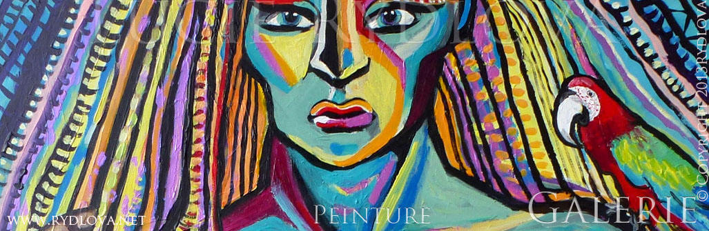 Peinture contemporaine -TARZAN 
peinture acrylique - 90x90cm