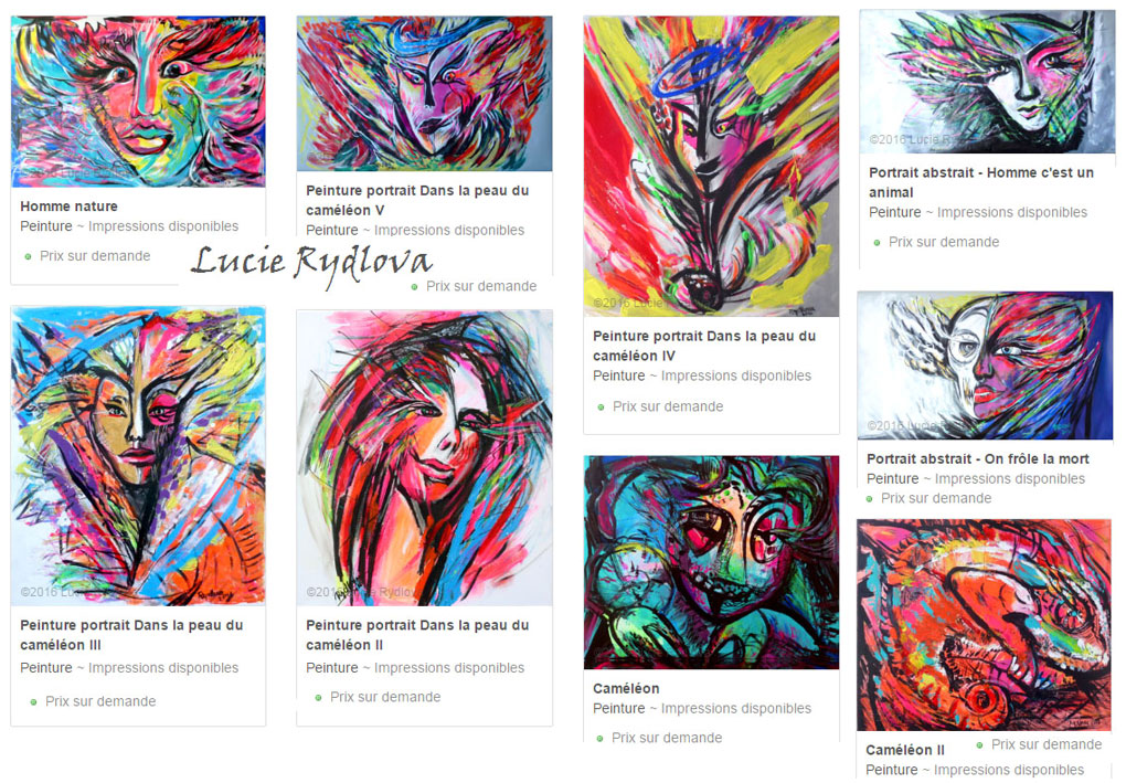 Peintures abstraites et fantastiques de Lucie rydlova