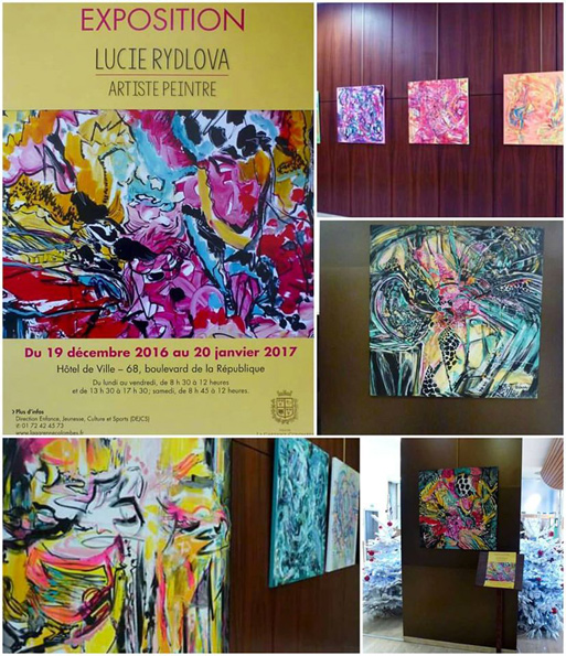 Exposition Lucie Rydlova artiste peintre|Htel de Ville 68 Boulevard de la Rpublique, 92250 La Garenne-Colombes du 19 dcembre 2016 - 20 janvier 2017 
du08h30  17h30 du lundi au vendrediet samedi de 9 - 12h exposition personnelle 